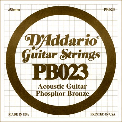 D'Addario PB023 .023 inches (.58 mm), Single String