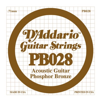 D'Addario PB028 .028 inches, Single String