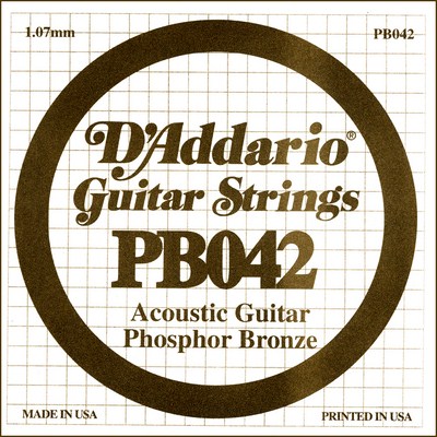 D'Addario PB042 .042 inches (1.07 mm), Single String