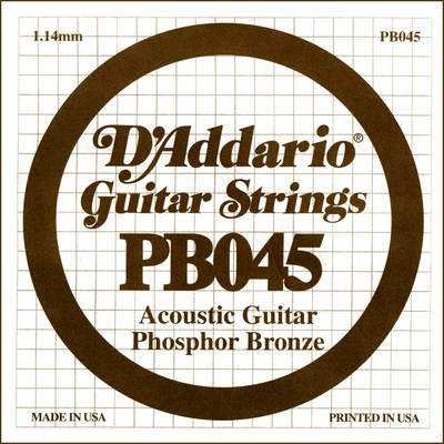 D'Addario PB045 .045 inches (1.14 mm), Single String
