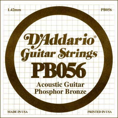 D'Addario PB056 .056 inches (1.42 mm), Single String