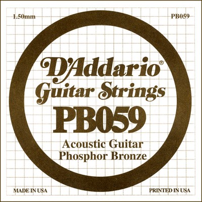 D'Addario PB059 .059 inches (1.50 mm), Single String