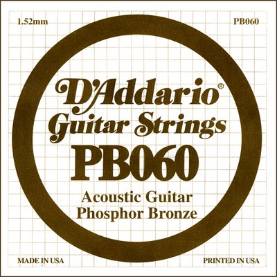 D'Addario PB060 .060 inches (1.52 mm), Single String
