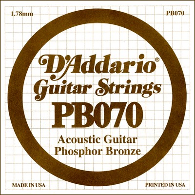 D'Addario PB070 .070 inches (1.78 mm), Single String