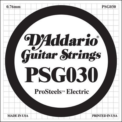 D'Addario PSG030 ProSteels Wound .030, Single String