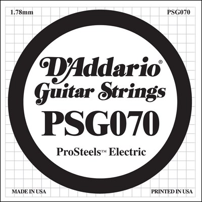 D'Addario PSG070 ProSteels Wound .070, Single String