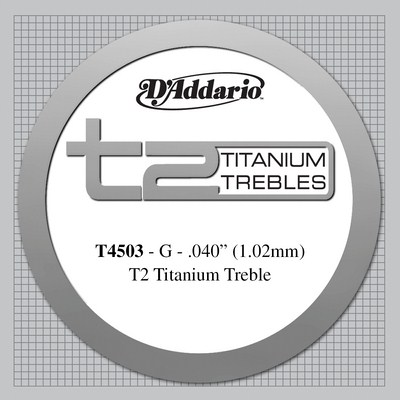 D'Addario Titanium T4503 - 3rd string (g) normal tension .040