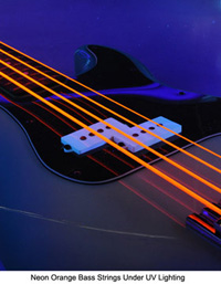 DR Hi-Def Orange K3 Neon Luminescent Electric Bass NOB-45 (45-105)