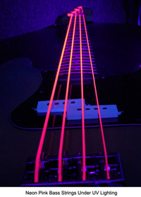 DR Hi-Def Pink K3 Neon Luminescent Electric Bass NPB-45 (45-105)