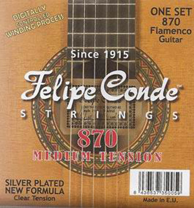 Felipe Conde Flamenco Guitar 870 (730) Medium Tension, Full Set