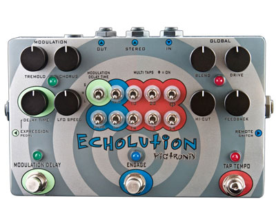 Pigtronix Echolution Tap Tempo Analog Delay w/ Modulation Pedal