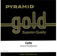 Pyramid Cello Gold Polished Nickel On Steel Core 173 104, Single C