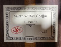 2023 Classical Guitar by Luthier Matthew Ray Chaffin - Spruce, Cocobolo