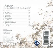 Alberte/Laborde | A deux - Benoit Albert et Christian Laborde CD