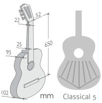 Alhambra 5P-US Classical Guitar, Solid Cedar Top, Conservatory