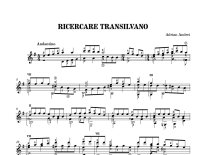 Andrei | Ricercare Transilvano for solo guitar