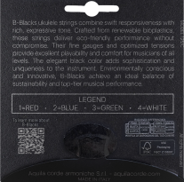 Aquila 180U B-blacks Concert, Soprano Ukulele Strings, High G, GCEA Full Set