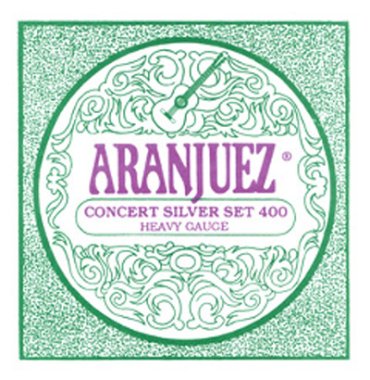 Aranjuez Concert Silver 400 HT Classical Guitar Strings, Bass Set