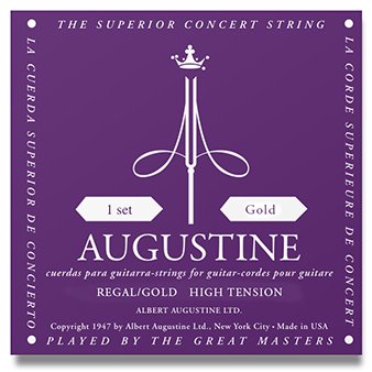 Augustine Regal HT Gold MT Classical Guitar Strings, Full Set