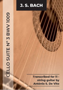 Bach | Cello Suite No3 BWV 1009 for 11-string guitar Arr. De Vito PDF