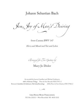Bach | Jesu, Joy of Man's Desiring for 2 guitars