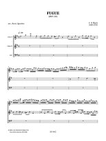 Bach arr. by Agostino | Fugue BWV 578 for 2 guitar and cello - Score