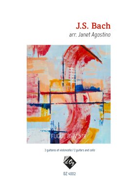 Bach arr. by Agostino | Fugue BWV 578 for 2 guitar and cello - Score