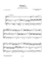 Bach arr. by Krause | Six Trio Sonatas, Sonata I for 3 guitars