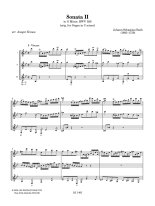 Bach arr. by Krause | Six Trio Sonatas, Sonata II for 3 guitars