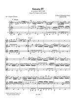 Bach arr. by Krause | Six Trio Sonatas, Sonata IV for 3 guitars
