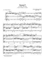 Bach arr. by Krause | Six Trio Sonatas, Sonata V for 3 guitars