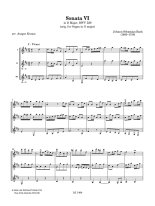 Bach arr. by Krause | Six Trio Sonatas, Sonata VI for 3 guitars