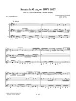 Bach arr. by Krause | Sonata in G major BWV 1027 for 3 guitars