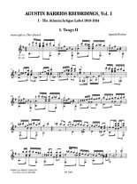 Barrios | Agustin Barrios Recordings, vol. 1 for solo guitar