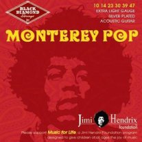 Black Diamond Jimi Hendrix Acoustic JH1047S Silver Plated Ex Lt 10-47