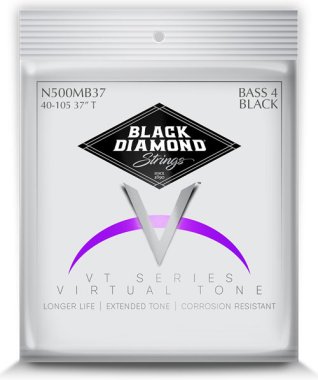 Black Diamond N500MB-37 Black Coated Nickel Electric Bass Set 45-105