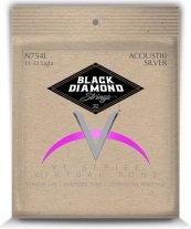 Black Diamond N754L Silverplated Acoustic Guitar Strings Light 11-51