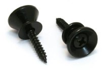 Black Strap Buttons, bulk in zip bag, Set of 2