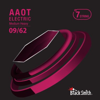 BlackSmith AAOT Coated Nickel Round Wound Elec 7 String, Md Hvy, 09-62