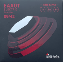 BlackSmith EAAOT Coated Nickel Round Wound Electric Guitar Strings, Super Light, 09-42