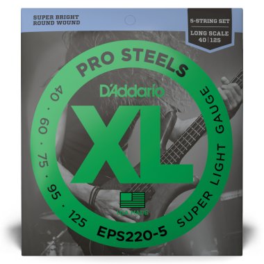 Blemished Sale Item | D'Addario Pro Steels EPS220-5 5-String Bass Super Light (40-125)