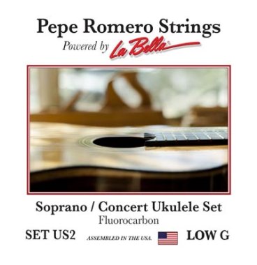 Blemished Sale Item | Pepe Romero Strings US2 Soprano / Concert Ukulele Low G Set