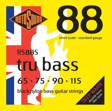 Blemished Sale Item | Rotosound RS88S Tru Bass Black Nylon Flatwound Short Scale, 65-115