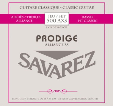 Blemished Sale Item | Savarez Prodige 500AXS Fractional Guitar Strings 38-55 cm, Full Set