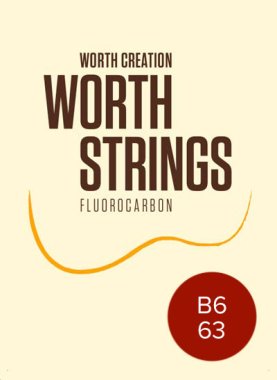 Blemished Sale Item | Worth Ukulele Strings Brown Fluoro-Carbon for 6-string Uke 63 inch