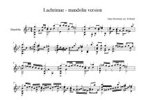 Braid | Lachrimae for solo mandolin