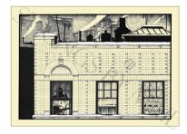 Bright Lights, Big City Note Card by illustrator Glenn Wolff