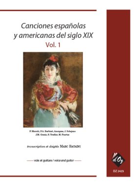 Canciones espanolas y americanas del siglo XIX, vol 1 guitar and voice