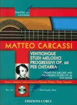Carcassi | 25 Melodic &Progressive Studies Op. 60 w/CD for solo guitar