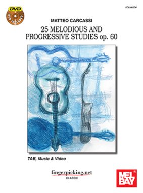 Carcassi | 25 Melodious & Progressive Studies op60 Bk/DVD for solo gtr